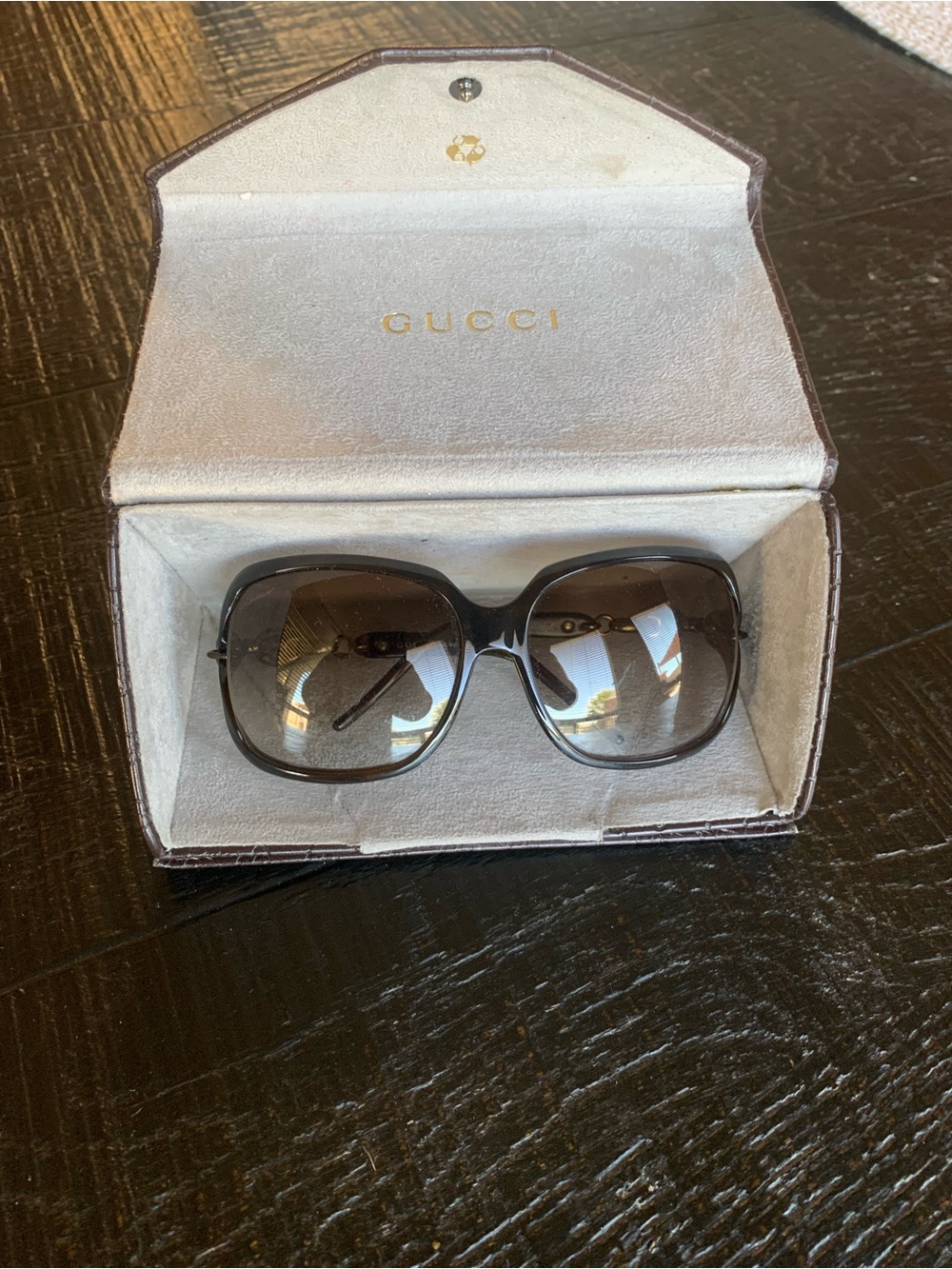 Gucci Women's Black-to-Brown Gradient Oversized Sunglasses